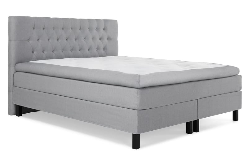 Lucky Komplett Sängpaket 160x200 Polyeter Diamant Sänggavel - Grå - Products - Möbler - Säng - Komplett sängpaket