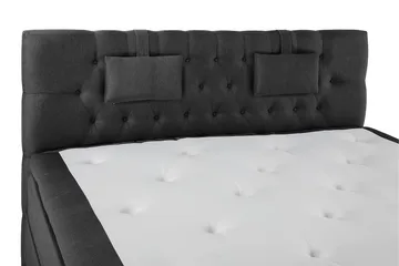 Lucky Komplett Sängpaket 180x200 Memory Diamant Sänggavel - Nackkudde Liten Svart/Grå - Products - Möbler - Säng - Kontinentalsäng