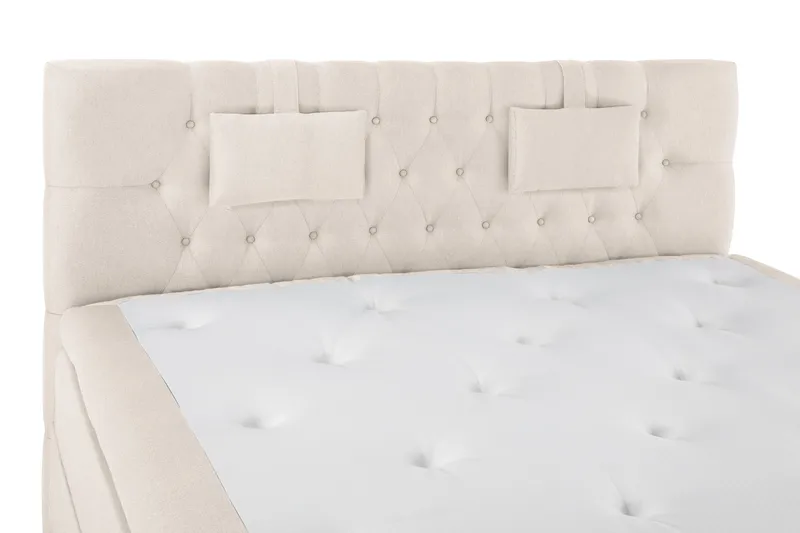 Lucky Komplett Sängpaket 180x200 Memory Slät Sänggavel  B - Beige - Products - Möbler - Säng - Kontinentalsäng