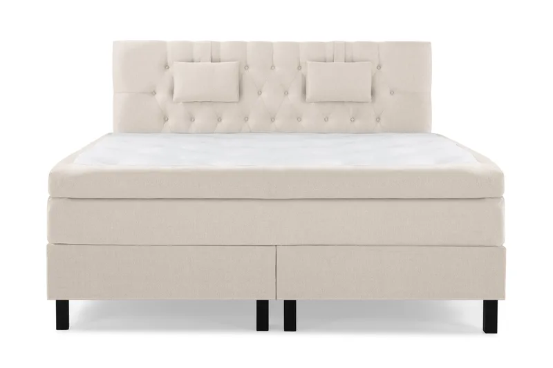 Lucky Komplett Sängpaket 180x200 Memory Slät Sänggavel  B - Beige - Products - Möbler - Säng - Kontinentalsäng