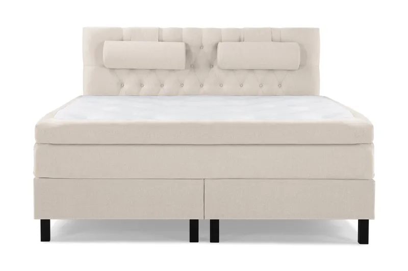 Lucky Komplett Sängpaket 180x200 Memory Slät Sänggavel, Beige