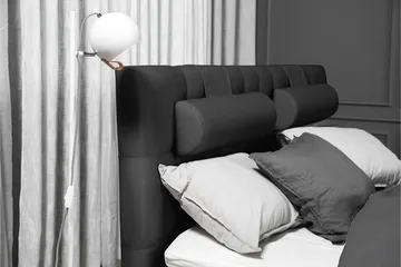 Lucky Komplett Sängpaket 180x200 Skum Diamant - Nackkudde Stor Svart/Grå - Products - Möbler - Säng - Kontinentalsäng