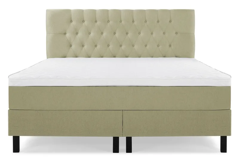 Lucky Komplett Sängpaket 180x200 Skum Diamant Sänggavel, Grön