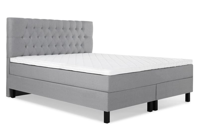 Lucky Komplett Sängpaket 180x200 Skum Diamant Sänggavel - Mellangrå - Products - Möbler - Säng - Kontinentalsäng