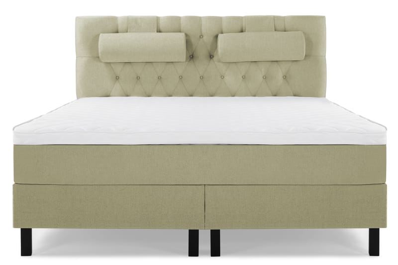 Lucky Komplett Sängpaket 180x200 Skum Diamant Sänggavel, Nackkudde Stor Grön