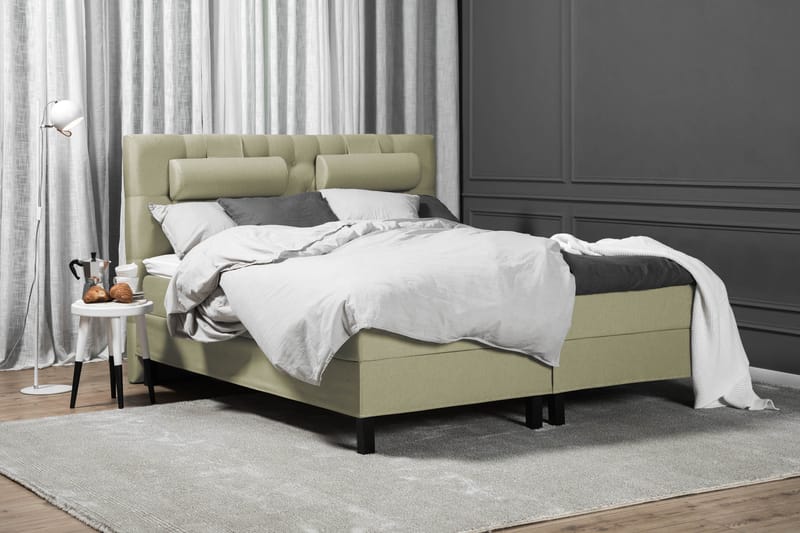 Lucky Komplett Sängpaket 180x200 Skum Diamant Sänggavel - Nackkudde Stor Grön - Products - Möbler - Säng - Kontinentalsäng