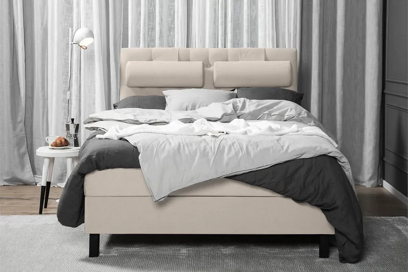 Lucky Kontinentalsäng 140x200Memorymadrass - Beige - Products - Möbler - Säng - Kontinentalsäng