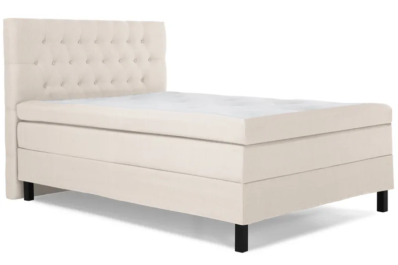 Lucky Sängpaket 140x200 Polyeter Diamant Sänggavel - Beige - Products - Möbler - Säng - Kontinentalsäng