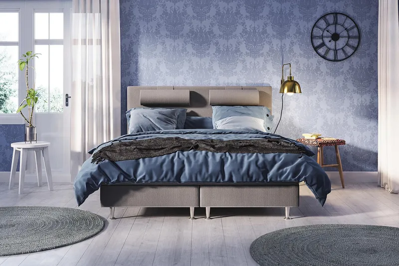 Meja Kontinentalsäng 140x200 - Ljusgrå - Products - Möbler - Säng - Kontinentalsäng