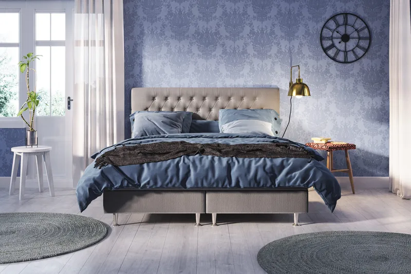 Meja Sängpaket 160x200 - Ljusgrå - Products - Möbler - Säng - Kontinentalsäng