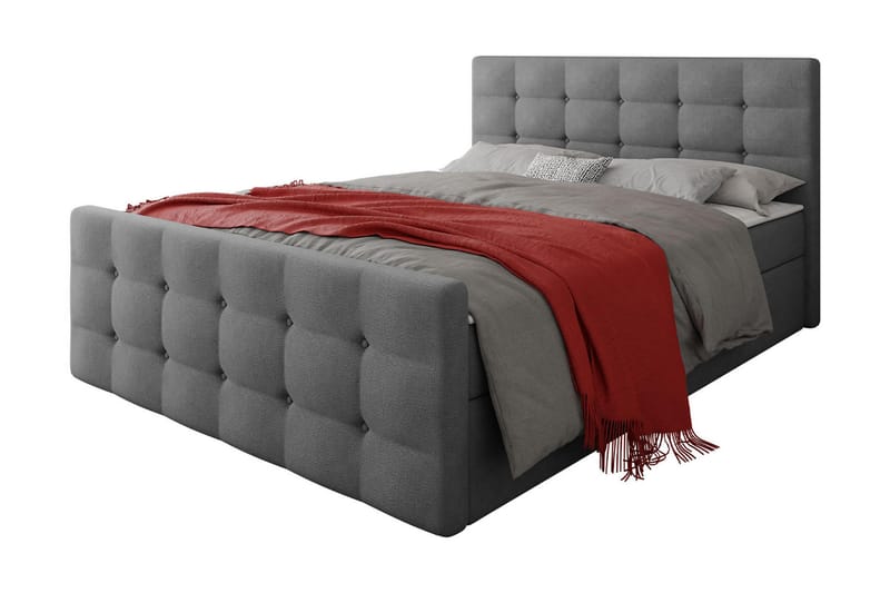 Milano Kontinentalsäng 160x200 cm med Sänggavel  Rosa  R, Rosa