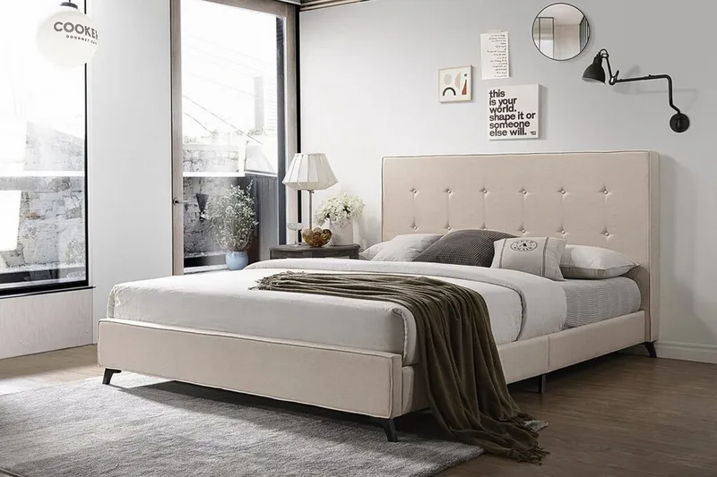 Nattaro Dubbelsäng 160x200cm - Beige - Products - Möbler - Säng - Dubbelsäng