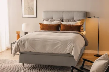 Oslo Lyx Kontinentalsäng 120x200 cm - Grå - Products - Möbler - Säng - Kontinentalsäng