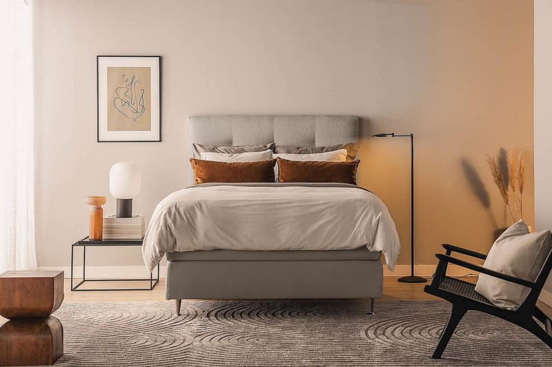 Oslo Lyx Kontinentalsäng 120x200 cm - Grå - Products - Möbler - Säng - Kontinentalsäng