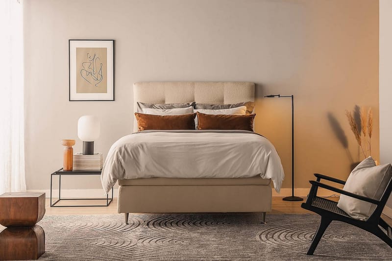 Oslo Lyx Kontinentalsäng 140x200 cm - Beige - Products - Möbler - Säng - Kontinentalsäng