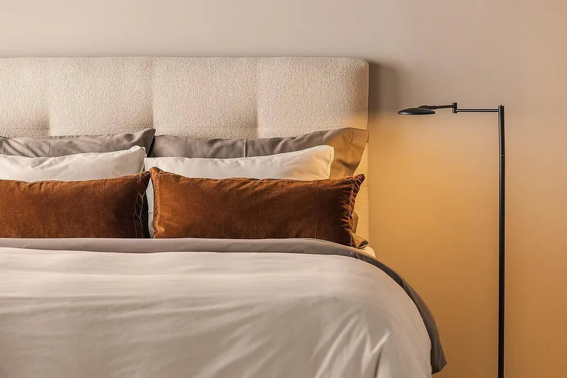 Oslo Lyx Kontinentalsäng Boucle 120x200 - Ljusbeige - Products - Möbler - Säng - Kontinentalsäng