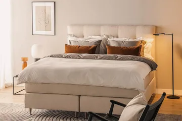 Oslo Lyx Sängpaket Kontinentalsäng 160x200 cm - Ljusbeige - Products - Möbler - Säng - Kontinentalsäng