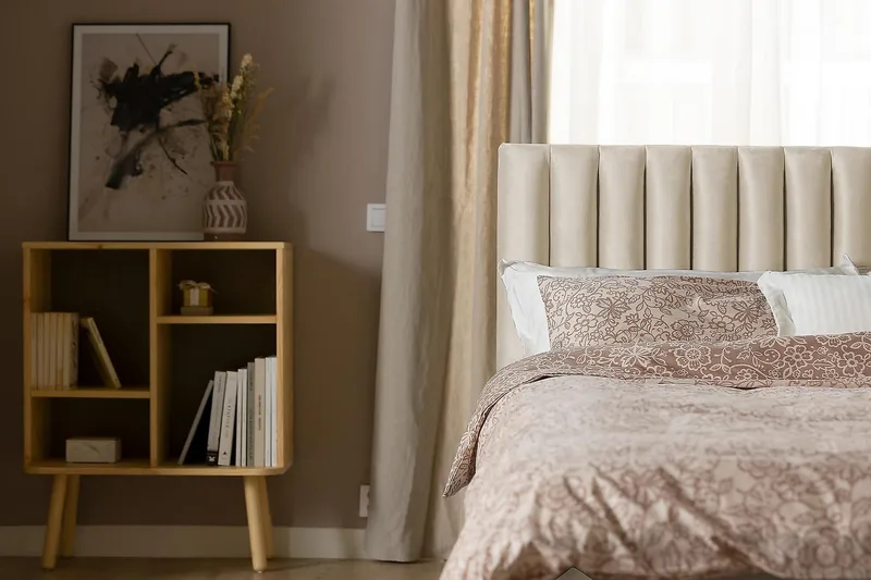 Princess Kontinentalsäng 120x200cm - Beige/Sammet - Products - Möbler - Säng - Kontinentalsäng