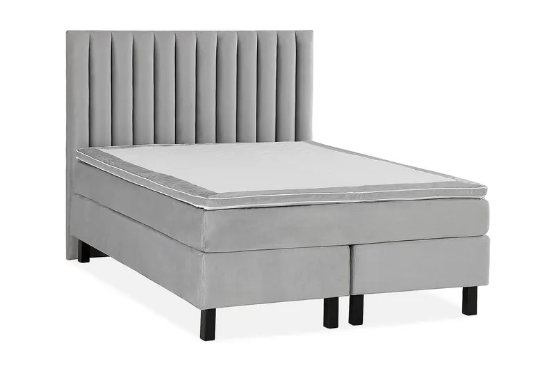 Princess Kontinentalsäng 140x200 cm - Ljusgrå/Sammet - Products - Möbler - Säng - Kontinentalsäng