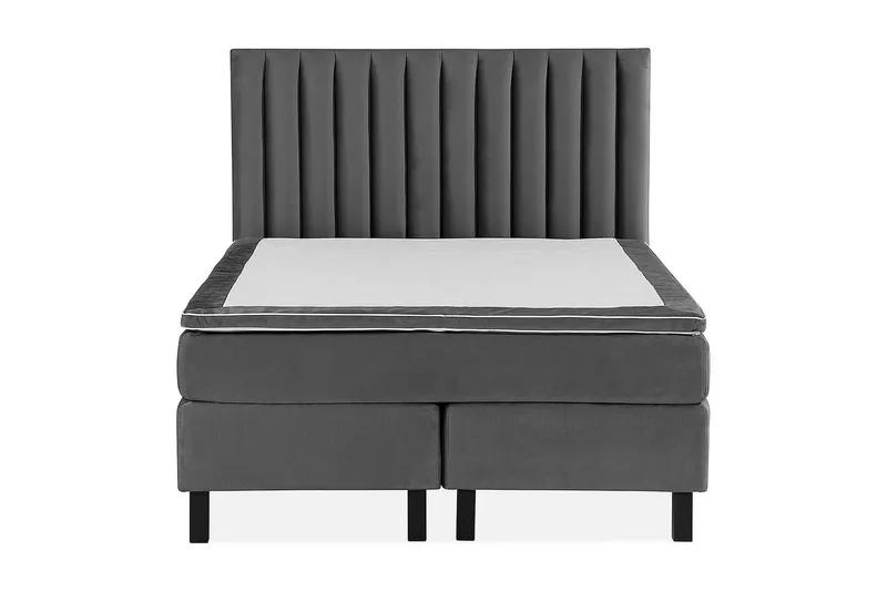 Princess Kontinentalsäng 140x200cm, Mörkgrå/Sammet