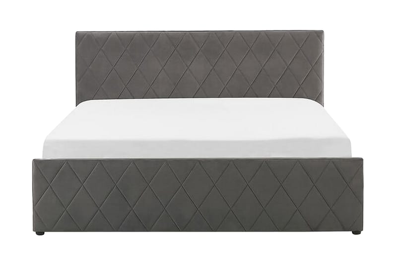 Rochefort Förvaringssäng 160x200 cm, Sammet/Grå