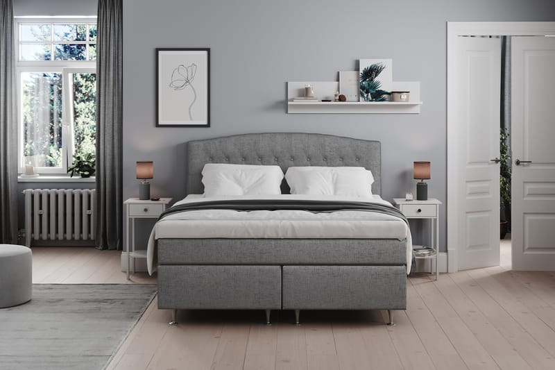 Belda Sänggavel 160 cm Svängd - Grå - Products - Möbler - Säng - Sängtillbehör & sänggavel - Sänggavel