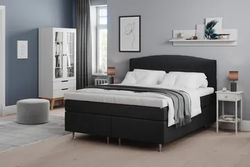 Belda Sänggavel 160 cm Svängd - Svart - Products - Möbler - Säng - Sängtillbehör & sänggavel - Sänggavel