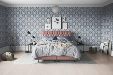 Joluma Sänggavel 120 Knappar - Mörkrosa - Products - Möbler - Säng - Sängtillbehör & sänggavel - Sänggavel