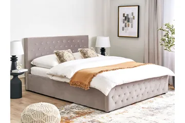 Saleux Sängram 180x200 cm - Taupe - Products - Möbler - Säng - Säng med förvaring