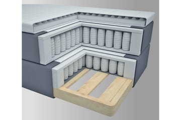 Select No 3 Komplett Sängpaket 120x200 Fast - Mörkgrå/Metall - Products - Möbler - Säng - Enkelsäng