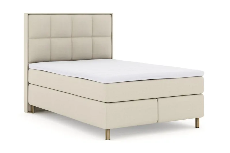 Select No 3 Komplett Sängpaket 140x200 Fast/Medium - Beige/Koppar - Products - Möbler - Säng - Kontinentalsäng