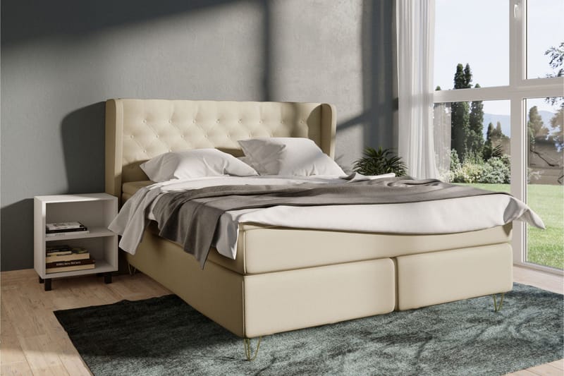 Select No 3 Komplett Sängpaket 180x200 Fast - Beige/Koppar - Products - Möbler - Säng - Kontinentalsäng
