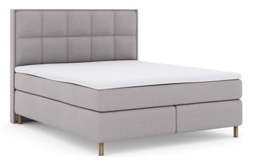 Select No 3 Komplett Sängpaket 180x200 Fast/Medium - Ljusgrå/Koppar - Products - Möbler - Säng - Kontinentalsäng