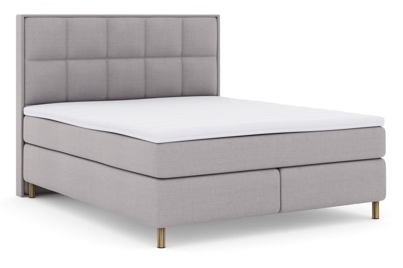 Select No 3 Komplett Sängpaket 180x200 Fast/Medium - Ljusgrå/Koppar - Products - Möbler - Säng - Kontinentalsäng
