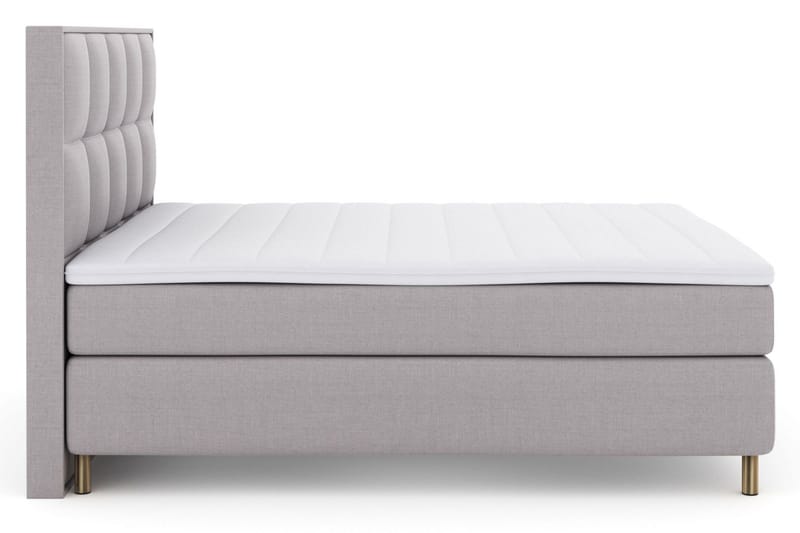Select No 3 Komplett Sängpaket 180x200 Fast/Medium - Ljusgrå/Koppar - Products - Möbler - Säng - Kontinentalsäng