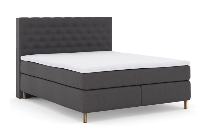 Select No 3 Komplett Sängpaket 180x200 Fast/Medium - Mörkgrå/Koppar - Products - Möbler - Säng - Kontinentalsäng
