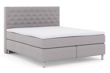 Select No 3 Komplett Sängpaket 210x210 Fast/Medium - Ljusgrå/Metall - Products - Möbler - Säng - Kontinentalsäng