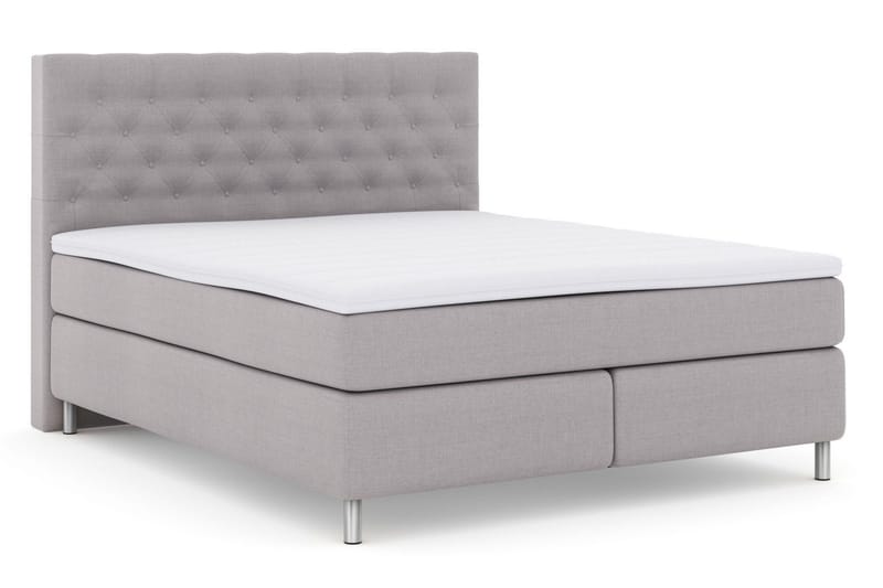 Select No 3 Kontinentalsäng 160x200 Medium - Ljusgrå/Metall - Products - Möbler - Säng - Kontinentalsäng