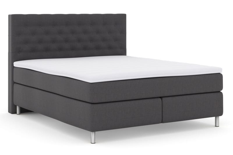 Select No 3 Kontinentalsäng 160x200 Medium - Mörkgrå/Metall - Products - Möbler - Säng - Kontinentalsäng