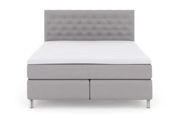 Select No 3 Kontinentalsäng 210x210 Fast, Ljusgrå/Metall