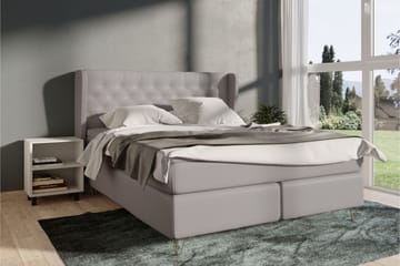 Select No 4 Komplett Sängpaket 120x200 Fast - Ljusgrå/Metall V-form - Products - Möbler - Säng - Enkelsäng
