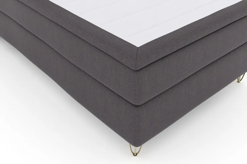 Select No 4 Komplett Sängpaket 120x200 Fast - Mörkgrå/Metall V-form - Products - Möbler - Säng - Enkelsäng