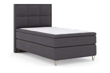 Select No 4 Komplett Sängpaket 120x200 Fast - Mörkgrå/Metall V-form - Products - Möbler - Säng - Enkelsäng