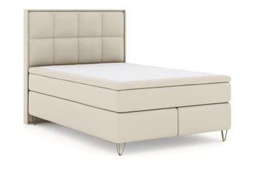 Select No 4 Komplett Sängpaket 140x200 Fast - Beige/Metall V-form - Products - Möbler - Säng - Kontinentalsäng