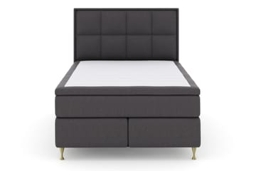 Select No 4 Komplett Sängpaket 140x200 Fast/Medium - Mörkgrå/Guld - Products - Möbler - Säng - Kontinentalsäng