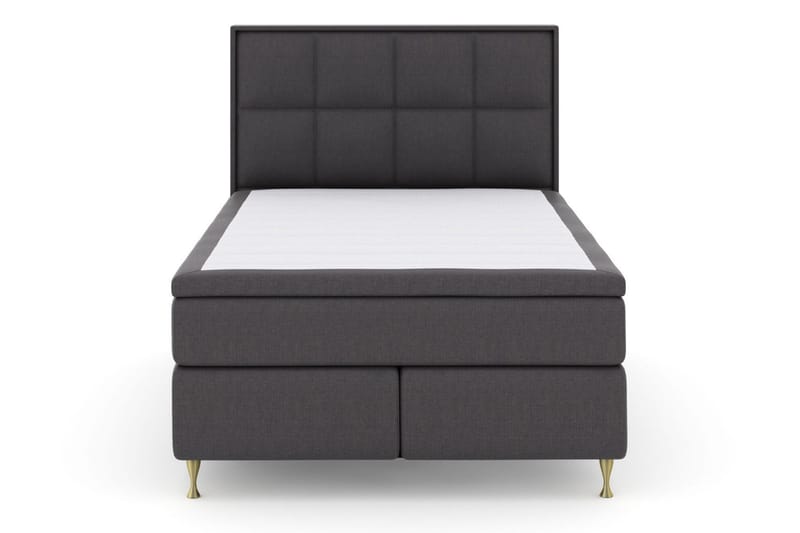 Select No 4 Komplett Sängpaket 140x200 Fast/Medium - Mörkgrå/Guld - Products - Möbler - Säng - Kontinentalsäng