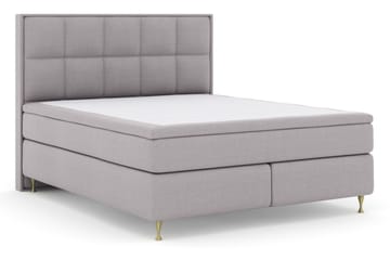 Select No 4 Komplett Sängpaket 160x200 Fast - Ljusgrå/Guld - Products - Möbler - Säng - Kontinentalsäng