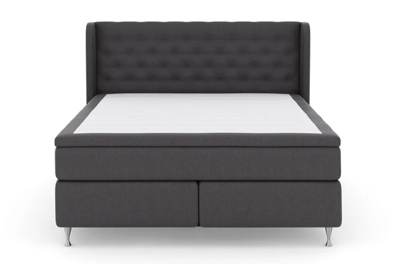 Select No 4 Komplett Sängpaket 160x200 Fast - Mörkgrå/Silver - Products - Möbler - Säng - Kontinentalsäng