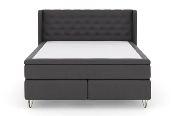 Select No 4 Komplett Sängpaket 160x200 Medium, Mörkgrå/Metall V-form