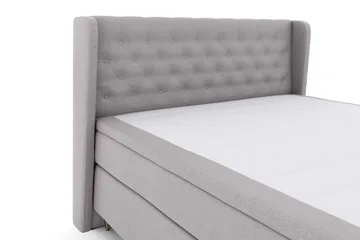 Select No 4 Komplett Sängpaket 180x200 Fast - Ljusgrå/Metall V-form - Products - Möbler - Säng - Kontinentalsäng